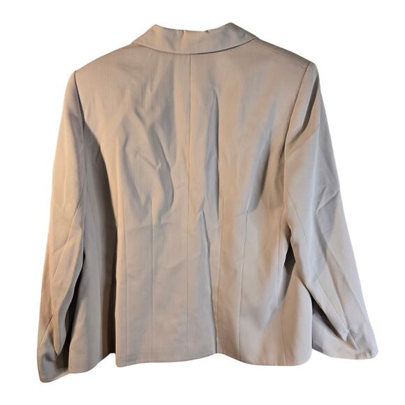 LeSuit II Beige Blazer Jacket Size 18W Long Sleeve Button Front Polyester [0401] - Picture 3 of 10